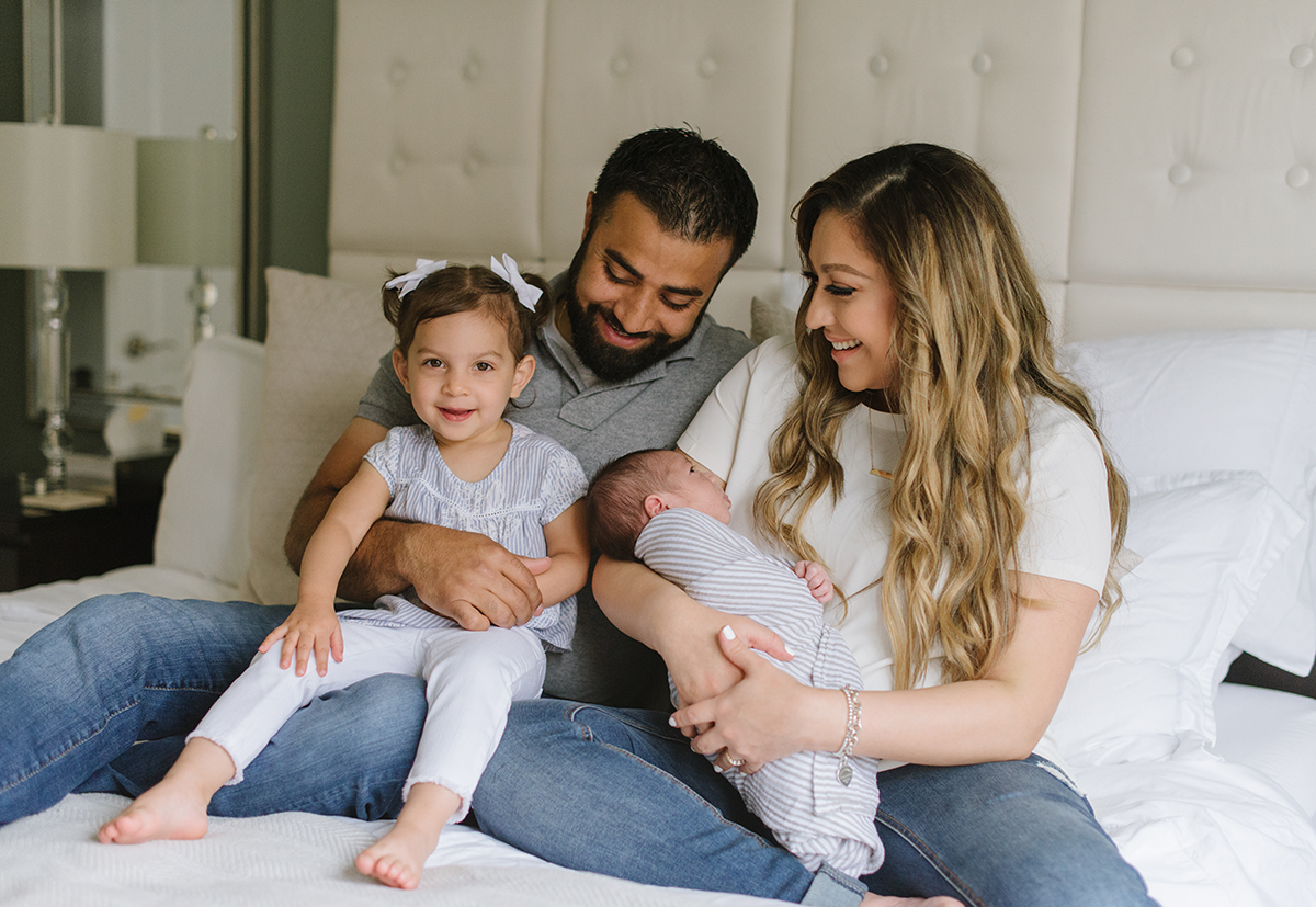 In home newborn session Toronto Photographer